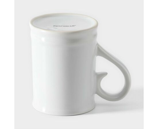 Кружка пивная 300 мл керамическая Доляна, 12×8×10,3 см, белый 10083565, изображение 3