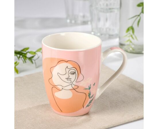 Кружка 350мл фарфоровая Доляна «Силуэт» 7342351