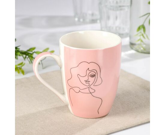 Кружка 350мл фарфоровая Доляна «Силуэт» 7342351, изображение 2