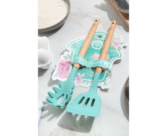 Набор 2пр ложка для спагетти и лопатка 37смх16см х 2см  «Мятные истории»   6258619