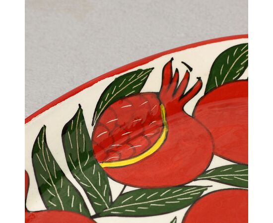 Блюдо овальное 29,5см, Риштанская Керамика "Гранаты", разноцветное, овальное 10402746, изображение 3