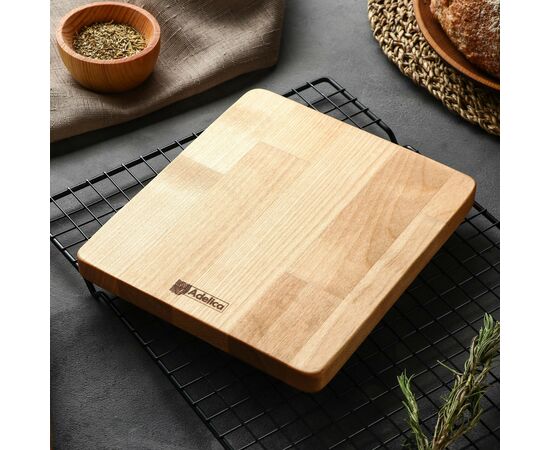 Блюдо 20×18×1,8 см, для подачи Adelica, пропитано маслом, берёза 7867788, изображение 6