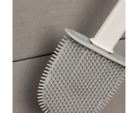 Ёрш для унитаза силиконовый Доляна «Лилу», 4,3×9,5×36 см, белый 5469869, изображение 10