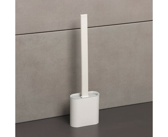 Ёрш для унитаза силиконовый Доляна «Лилу», 4,3×9,5×36 см, белый 5469869, изображение 11