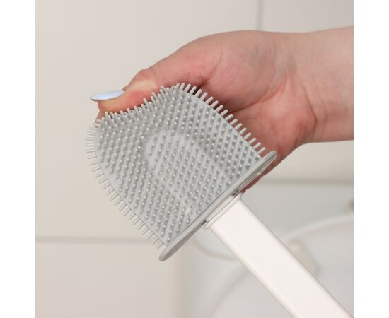 Ёрш для унитаза силиконовый Доляна «Лилу», 4,3×9,5×36 см, белый 5469869, изображение 14