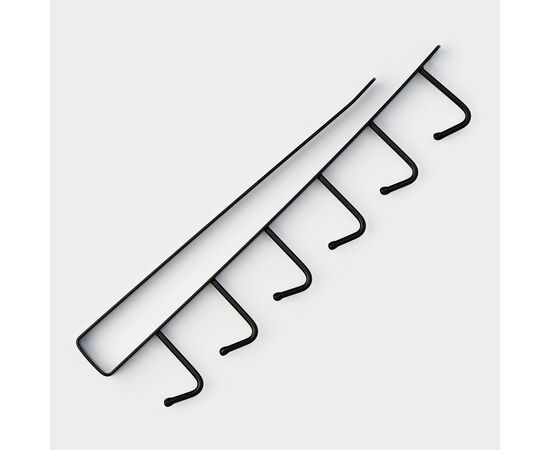 Держатель кухонный подвесной на 6 предметов Доляна, 1,5×26×7 см, цвет чёрный 5168784, изображение 6