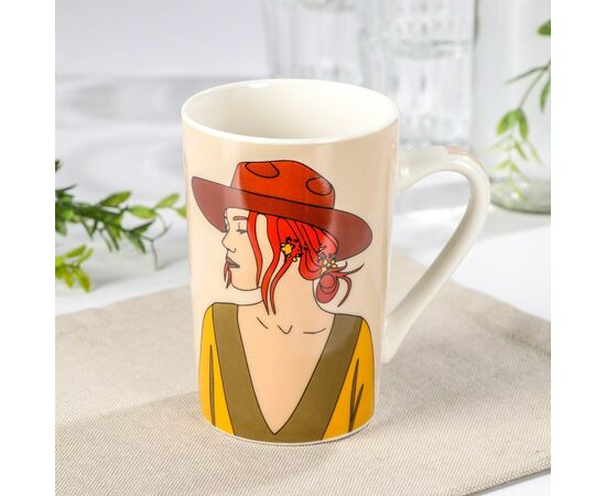 Кружка 380мл  фарфоровая Доляна Мода 742355