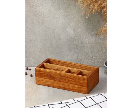 Подставка - органайзер Adelica, 4 секции, дуб 9469787, изображение 3