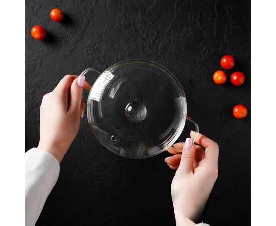 Кастрюля 1,2 л из жаропрочного стекла Magistro «Лия», 20×14 см 7129885, изображение 5