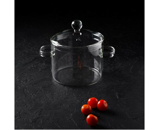 Кастрюля 1,2 л из жаропрочного стекла Magistro «Лия», 20×14 см 7129885, изображение 8