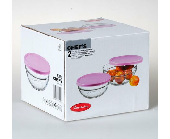 Набор салатников 17см*2 шт с крышкой 53563 BT/D2 Шефс