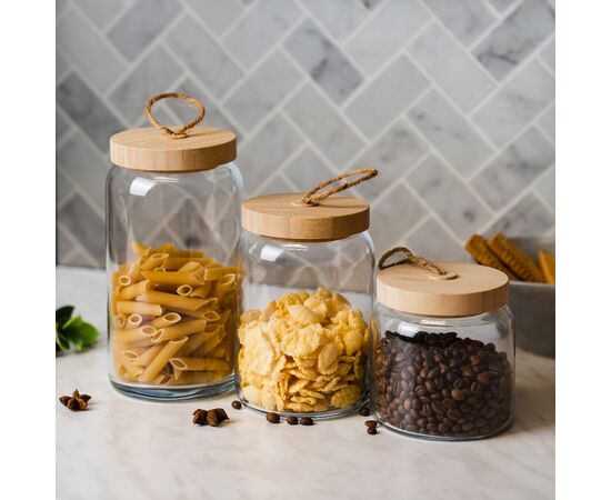 Банка 1,13л с бамбук. крышкой ВУДИ 43593SLB, изображение 4