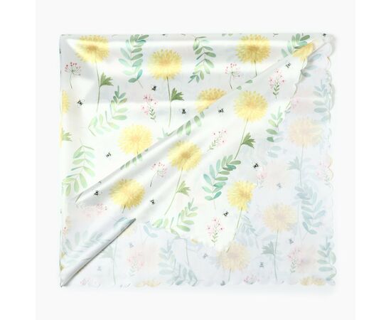 Скатерть 145х110 см, Доляна "Уellow flowers" 100% п/э 10389108, изображение 4