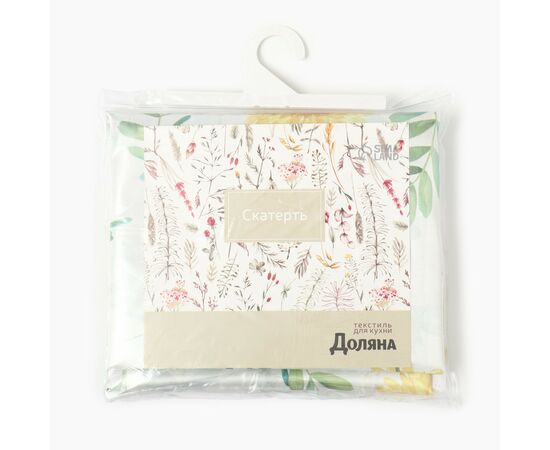 Скатерть 145х110 см, Доляна "Уellow flowers" 100% п/э 10389108, изображение 9