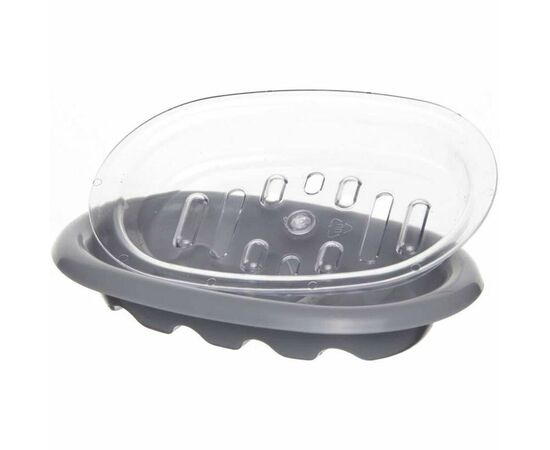 Мыльница открытая двухсекционная серая IS10804-13S