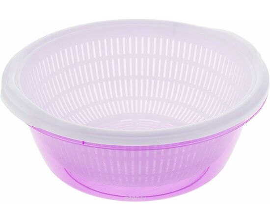 Набор дуршлаг с миской "StarPlast", 4,5 л (цвета в ассорт) VAR-94020, изображение 2
