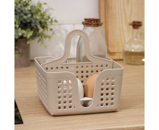 Органайзер переносной ЛОФТ 150*150*160мм латте с перегородкой V430020