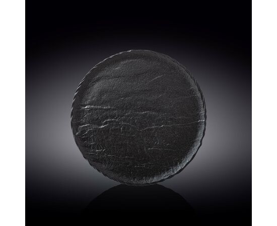 Тарелка круглая WL-661126/A (25,5см) черный сланец