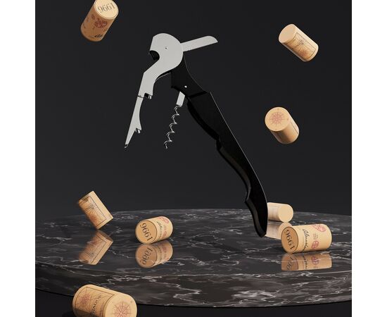 Штопор-открывашка универсальная Доляна, 12 см, цвет чёрный 603877, изображение 5