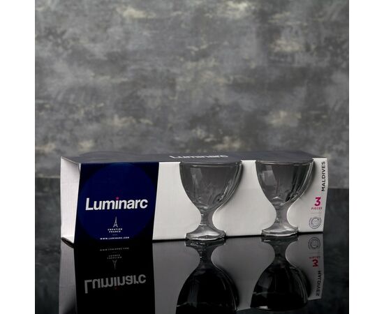 Креманки для мороженого 280мл*3шт  МАЛЬДИВЫ H5127, изображение 2