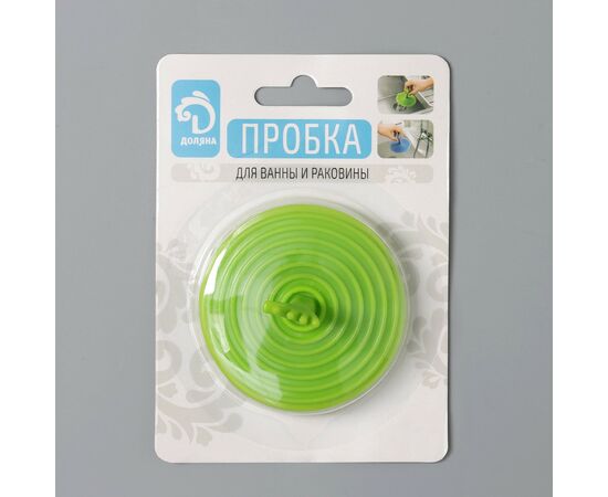 Пробка для ванны, d=6,5 см (внутренний d=3,5 см), силикон, цвет МИКС 1522557, изображение 4