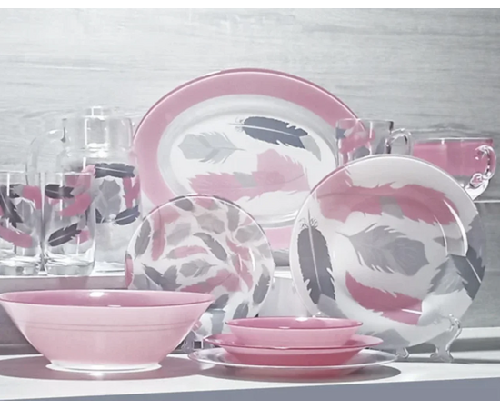 Тарелка суповая 20см ТИРАНА ПИНК Q7632, изображение 3