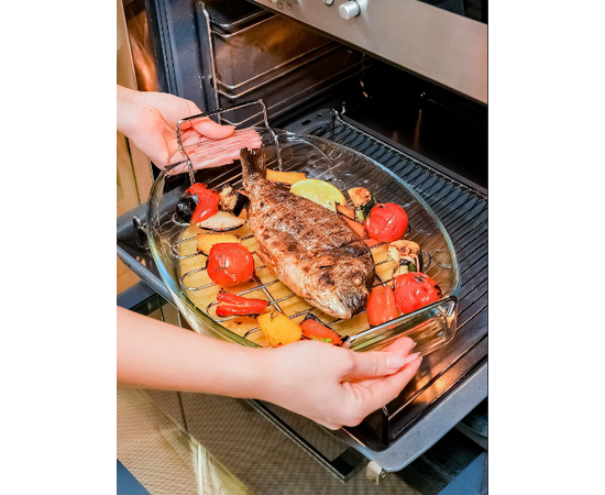 Блюдо для запекания и выпечки 4,0 лс решеткой IRRESISTIBLE 38х27см овальное 412U000/2019, изображение 5