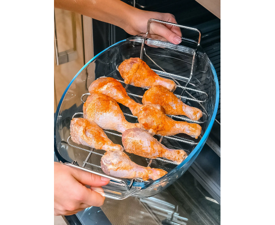 Блюдо для запекания и выпечки 4,0 лс решеткой IRRESISTIBLE 38х27см овальное 412U000/2019, изображение 6