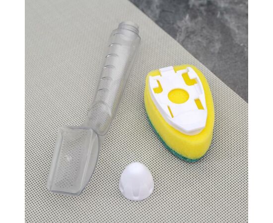 Губка для посуды с дозатором, 6×8×23 см, поролоновая с абразивным покрытием 5200277, изображение 3