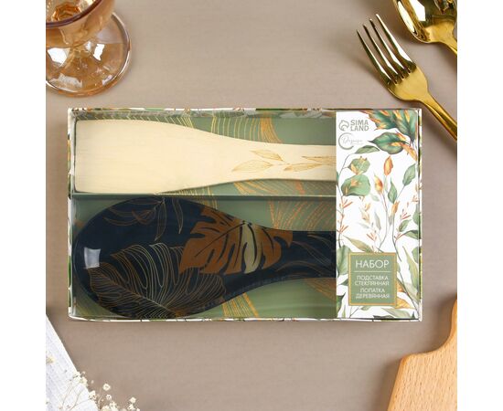 Набор «Тропики», подставка под ложку, лопатка 9595781, изображение 6