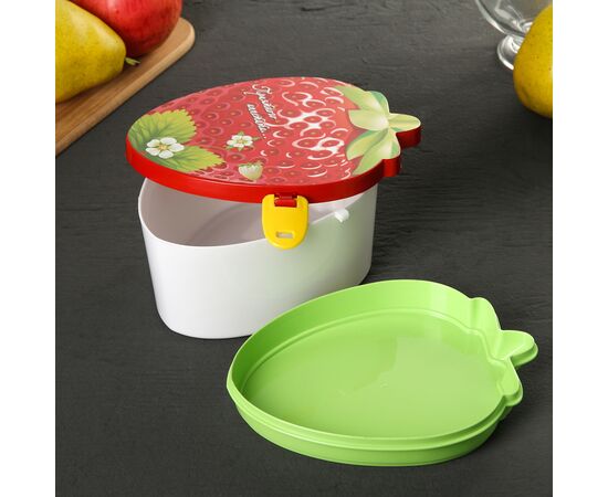 Контейнер со вставкой АЛЬТЕРНАТИВА М5392 Клубника (люкс) (белый), изображение 2