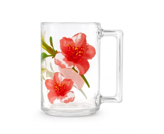 Кружка ФИТНЕС 320мл Микс декоров Цветы (Бергамот, Белая Орхидея, Уотерколор, Латон) Q0919