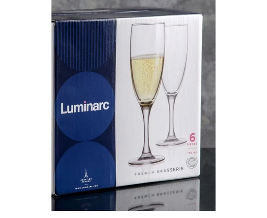 Набор фужеров для шампанского 170мл*6шт ФРАНЦУЗСКИЙ РЕСТОРАНЧИК H9452, изображение 6