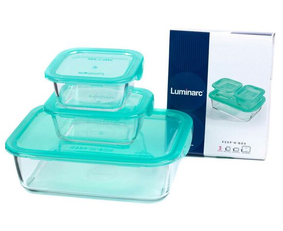 Набор контейнеров 3 шт стеклянных KEEP'N'BOX Q4177 (1970+380+380мл)