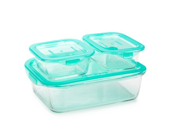 Набор контейнеров 3 шт стеклянных KEEP'N'BOX Q4177 (1970+380+380мл), изображение 6