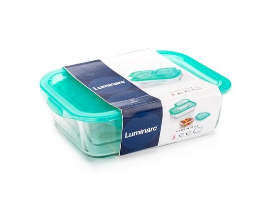 Набор контейнеров 3 шт стеклянных KEEP'N'BOX Q4177 (1970+380+380мл), изображение 9