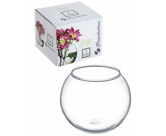 Ваза круглая 10см Флора 43417B  PASABAHCE в подарочной упаковке