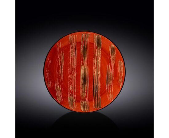Тарелка круглая WL-668214/A (25,5см) SCRATCH красный цв.