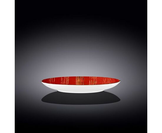 Тарелка круглая WL-668214/A (25,5см) SCRATCH красный цв., изображение 2