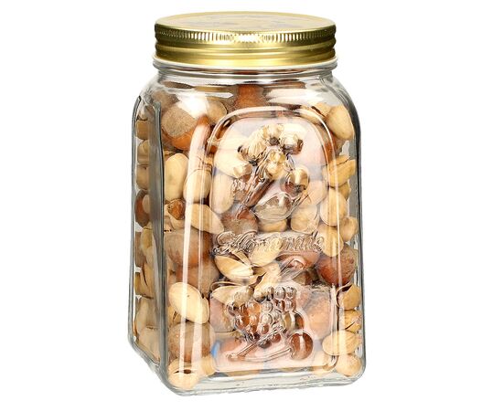 Банка с металлической крышкой ХОММЕЙД 1000 мл 80385SLB, изображение 6