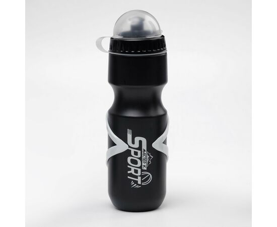 Бутылка для воды 750 мл  велосипедная "Мастер К.", с креплением, чёрная   7611089