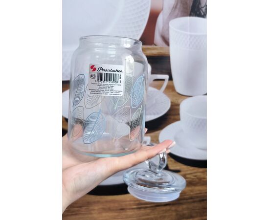 Банка с крышкой ЛИВС 860 мл (рис.41548) 96762SLBD, изображение 2