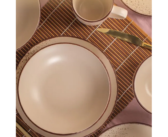 Тарелка суповая 20.5см OH! SPLASH бежевый  660мл DMD183, изображение 3