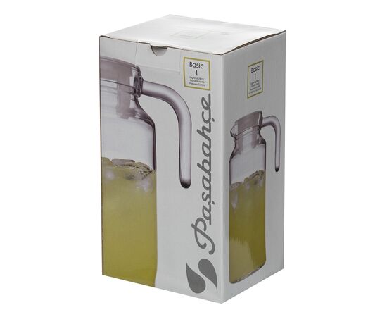 Кувшин 1,3л БЕЙЗИК (с прозр. пластиковой крышкой) 43964B под. коробка, изображение 5