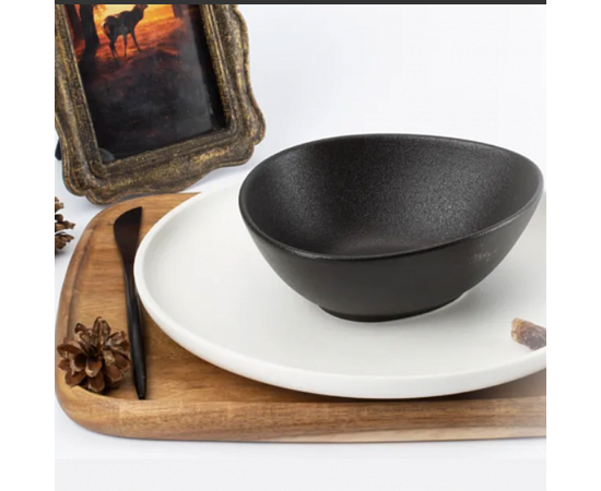 Салатник 16см треугольный ROCK BLACK DM8024-6, изображение 2