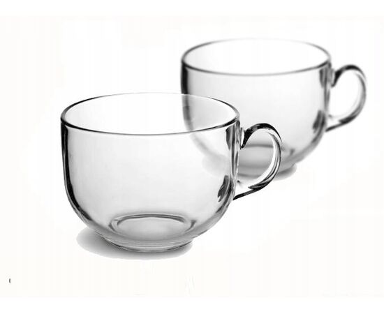 Кружка ДЖАМБО 500мл (бульонница) прозрачная H8503, изображение 2