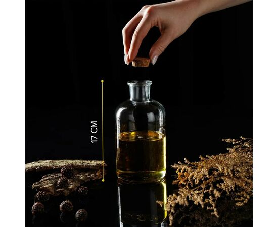 Бутыль для соусов и масла 550 мл, с пробковой крышкой "Парфе" 8х17 см 6932392