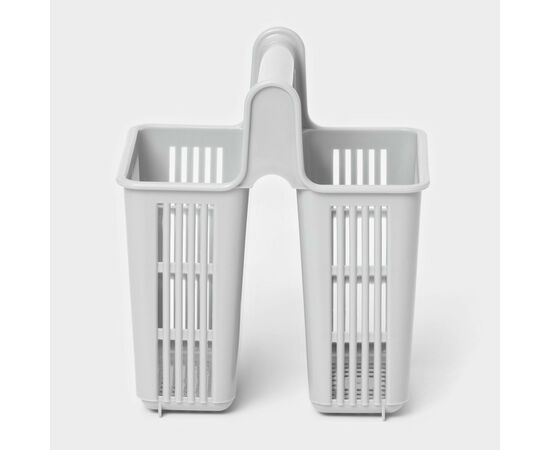 Сушилка для столовых приборов 2 отделения, 10,1х13,8х16 см, цвет серый 10622087, изображение 4