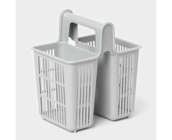 Сушилка для столовых приборов 2 отделения, 10,1х13,8х16 см, цвет серый 10622087, изображение 3