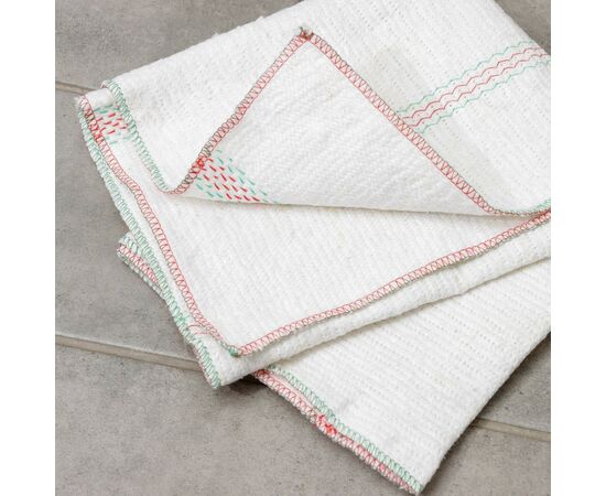 Тряпка для пола, вискоза-ХПП, 50х80 см, белая, оверлок 7793736, изображение 5